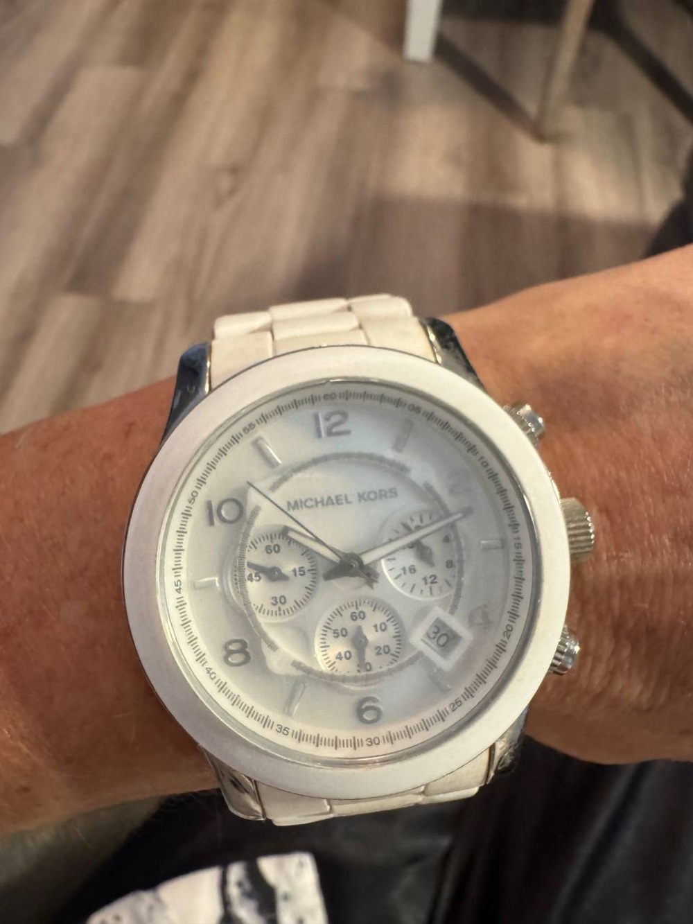 Michael Kors White Ceramic Chronograph Watch